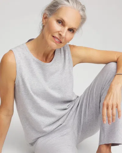 Chico's Luxe Diamante Tank In Gray In Gray