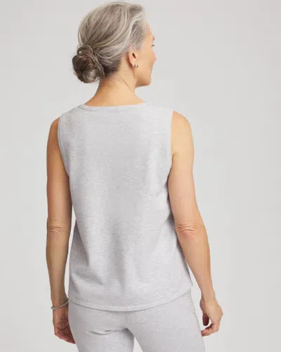 Chico's Luxe Diamante Tank In Gray In Gray