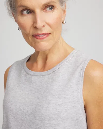 Chico's Luxe Diamante Tank In Gray In Gray