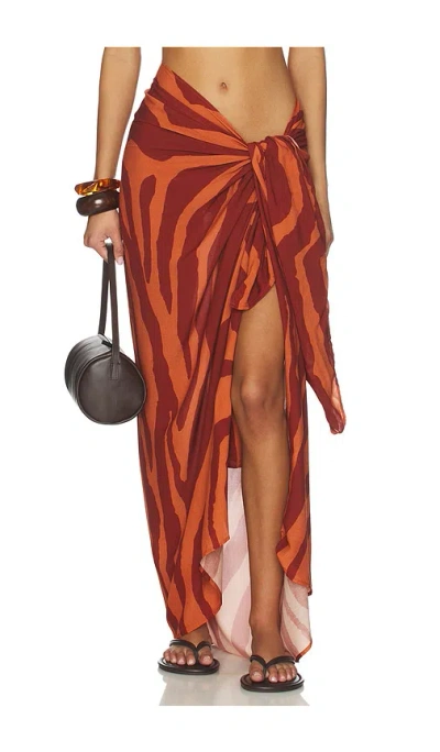 Vix Swimwear Printed Sarong In Multi