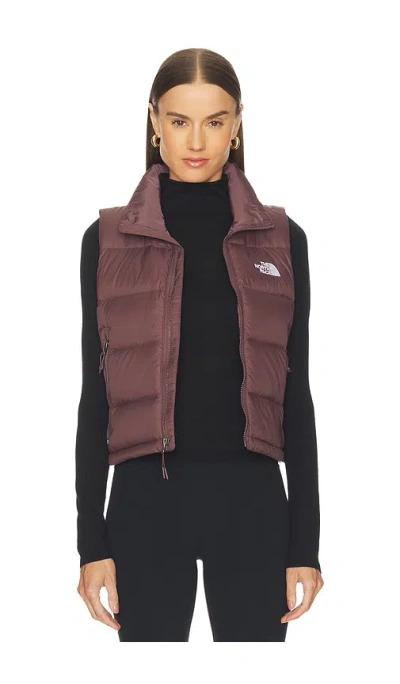 The North Face Burgundy Hydrenalite A-line Down Vest In Brown