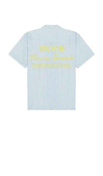Duvin Design Worker Buttonup Shirt In Blue