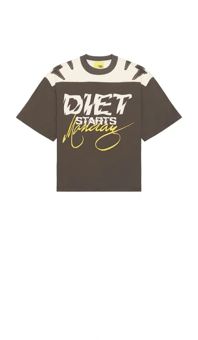 Diet Starts Monday Yoke Tee In Brown