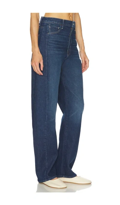 Mother Womens Kicks And Riffs The Full-pipe Skimp Barrel-leg Stretch-denim Jeans In Blue