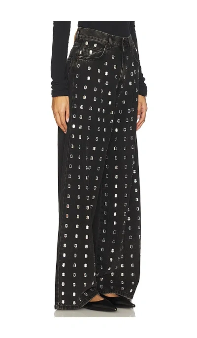 Giuseppe Di Morabito Embellished Wide Leg Jean In Black