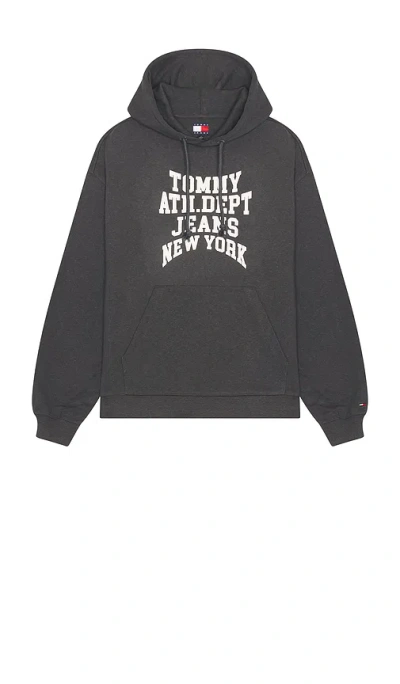 Tommy Jeans 90s Varsity Hoodie In Black