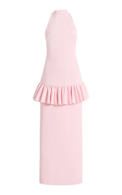 Harithand Cybelle Peplum Maxi Dress In Pink