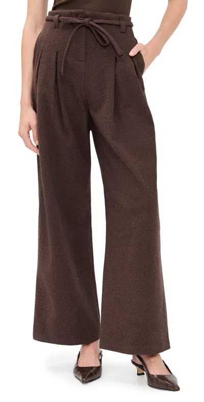 4th & Reckless Luca Trousers Chocolate In Brown