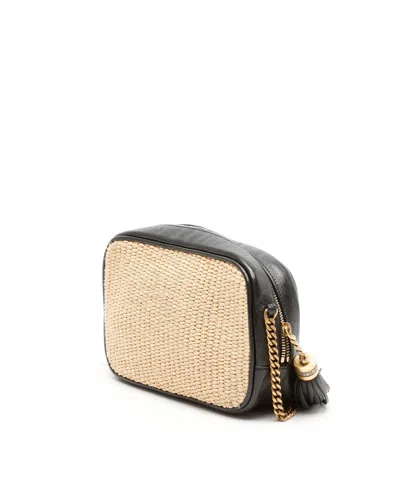 Saint Laurent Lou Raffia Camera Bag In Neutral
