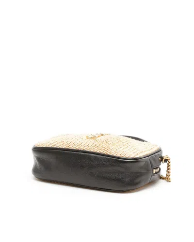 Saint Laurent Lou Raffia Camera Bag In Neutral