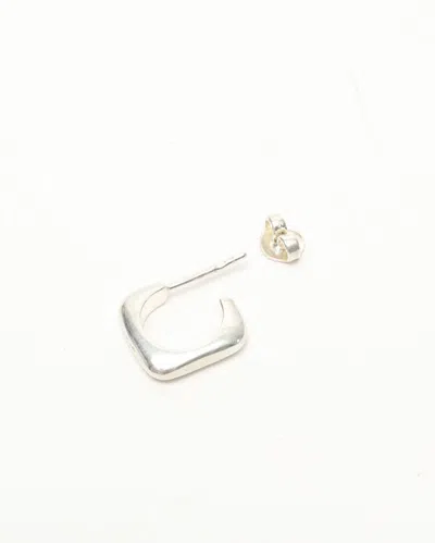Pre-owned Chanel Silver Logo Earrings