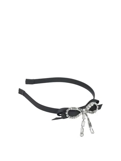 Jimmy Choo Embellished Headband In Black