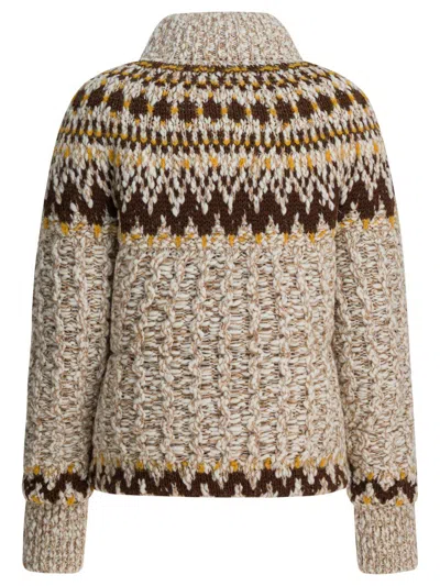 Moncler Girose Down-paneled Wool-blend Zip-up Cardigan In Multi