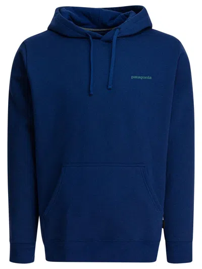 Patagonia Boardshort Logo Uprisal Drawstring Hoodie In Blue