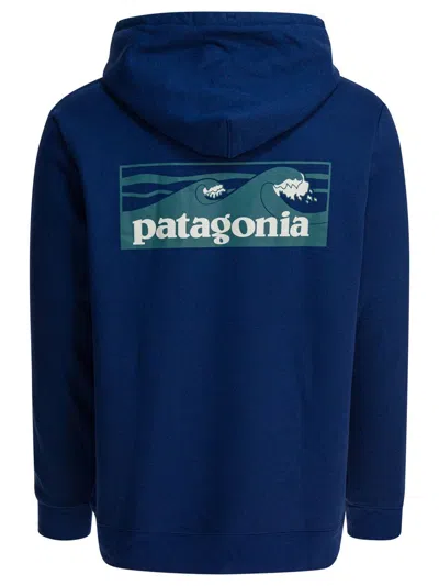Patagonia Boardshort Logo Uprisal Drawstring Hoodie In Blue