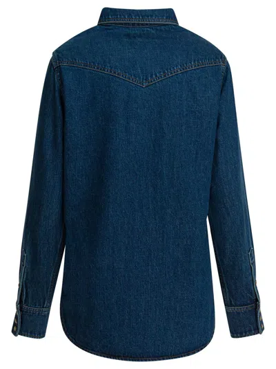 Filson Western Denim Shirt In Blue