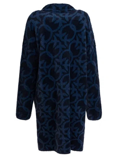 Pinko Blue Nylon Jacket In Multi