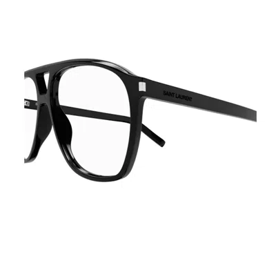 Saint Laurent Sl 596 Dune Linea New Wave Eyeglasses In Black