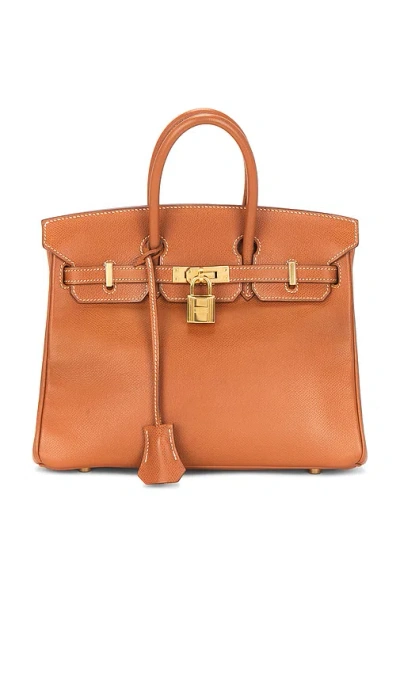 Fwrd Renew Hermes Vintage Epsom Birkin 25 Handbag In Brown