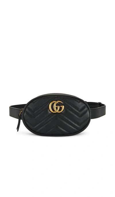 Fwrd Renew Gucci Gg Marmont Belt Bag In Black