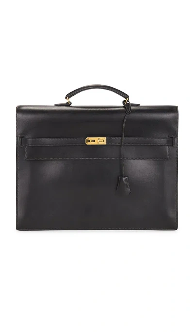 Fwrd Renew Hermes Box Kelly Depeche 38 Briefcase In Black