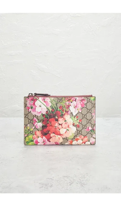 Fwrd Renew Gucci Gg Blooms Cosmetic Case In Sand