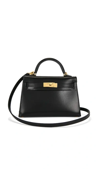 Fwrd Renew Hermes Box Kelly 20 Sellier Handbag In Black