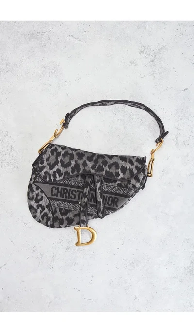 Fwrd Renew Dior Saddle Bag In Gray