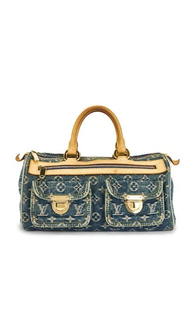 Fwrd Renew Louis Vuitton Monogram Denim Neo Speedy Handbag In Blue