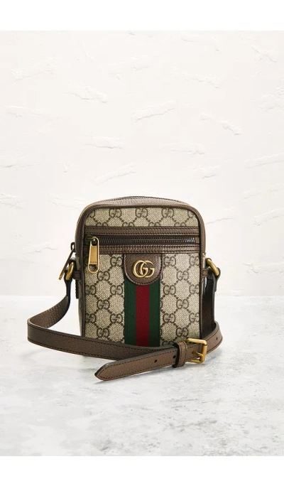 Fwrd Renew Gucci Ophidia Mini Messenger Bag In Sand