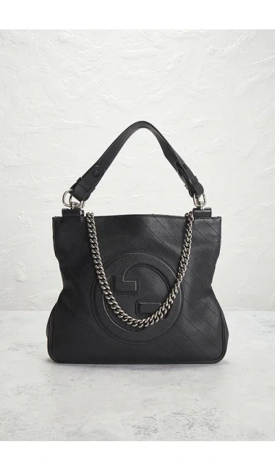 Fwrd Renew Gucci Sakai Be Green Blondie Tote Bag In Black