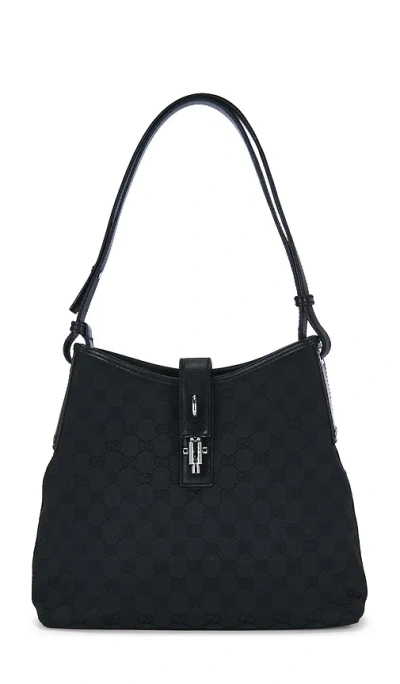 Fwrd Renew Gucci Piston Lock Hobo Bag In Black