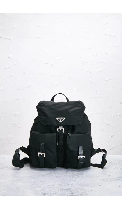 Fwrd Renew Prada Tessuto Backpack In Black