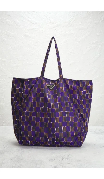 Fwrd Renew Prada Vela Nylon Tote Bag In Black