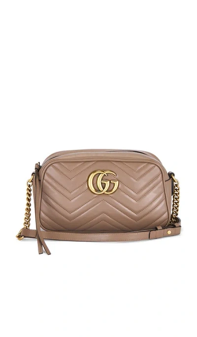 Fwrd Renew Gucci Gg Marmont Shoulder Bag In Sand