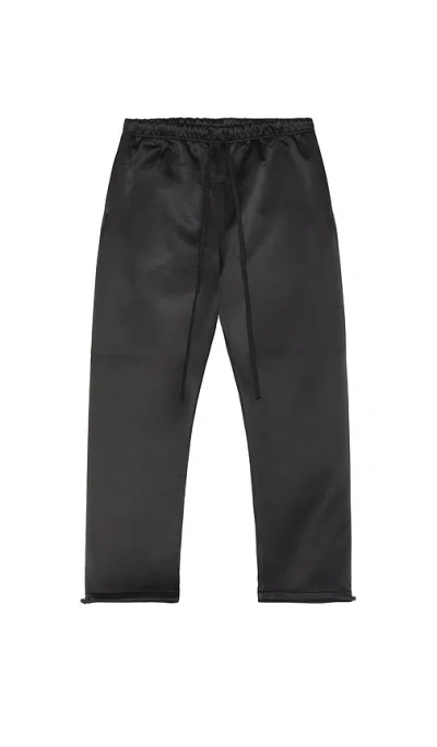 Essentials Bonded Satin Relaxed Track Pant In Black
