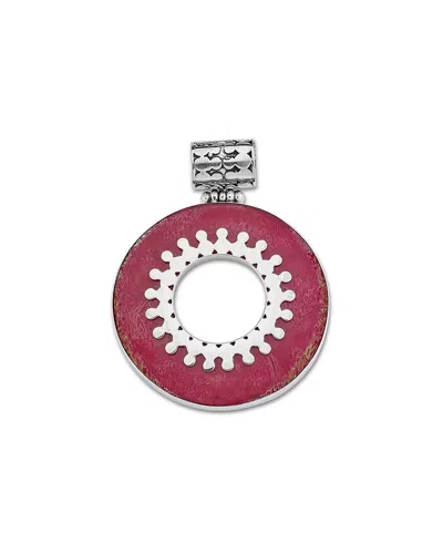 Samuel B. Ss Circular Coral Pendant In Red