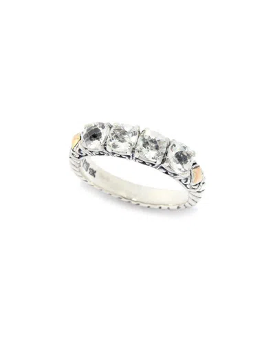 Samuel B. Silver 1.30 Ct. Tw. White Topaz Ring In Metallic