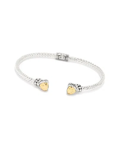 Samuel B. 18k Over Silver Bangle Bracelet In Metallic