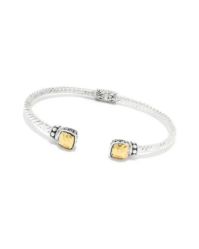 Samuel B. 18k Over Silver Bangle Bracelet In Metallic