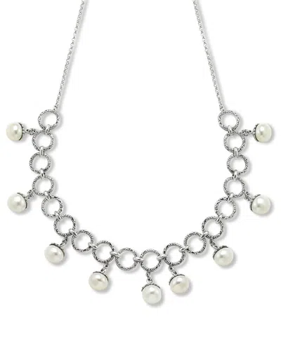 Samuel B. Silver 8mm Pearl Necklace In Metallic