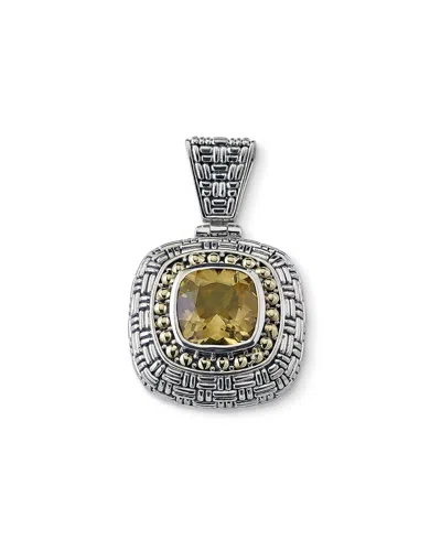 Samuel B. Silver Citrine Temple Pendant In Metallic