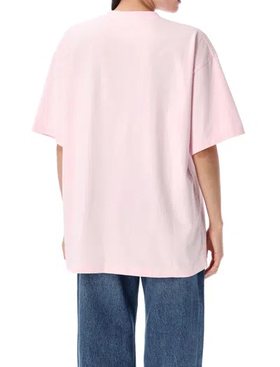 Alexander Wang Oversized Logo T-shirt In Pink
