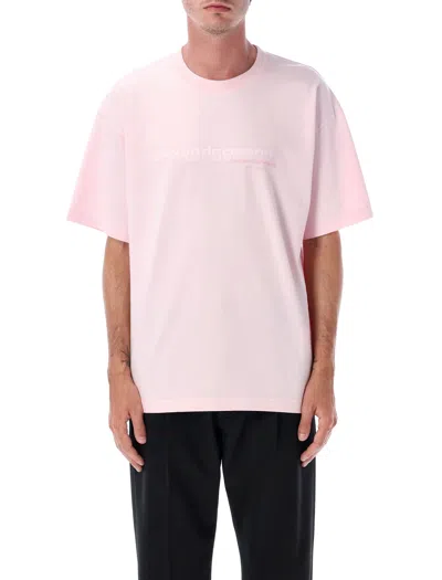 Alexander Wang Oversized Logo T-shirt In Pink