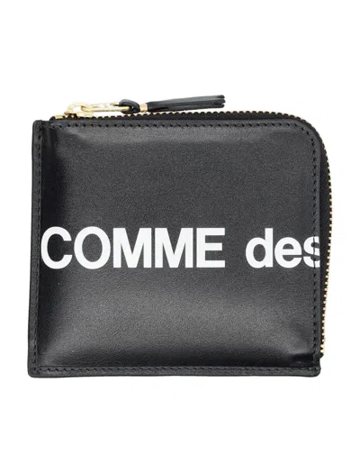 Comme Des Garçons Huge Logo Wallet In Black