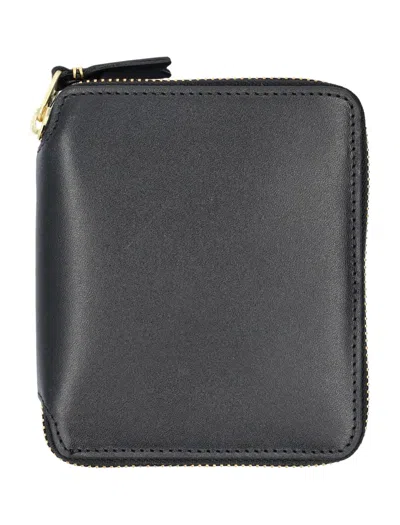 Comme Des Garçons Vertical Zip Around Wallet In Black