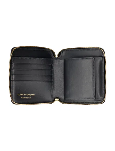 Comme Des Garçons Vertical Zip Around Wallet In Black