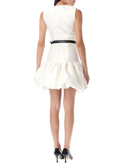 Self-portrait Taffeta Mini Dress In White