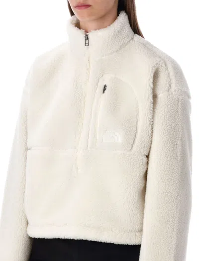 The North Face Extreme Pile Pullover Fleece With Zip In White