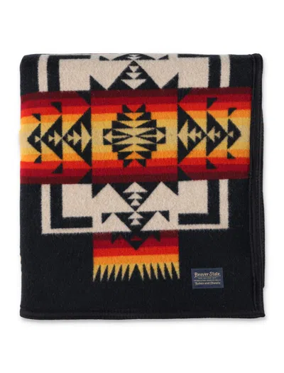 Pendleton Chief Joseph Wool Blend Black Blanket In Black